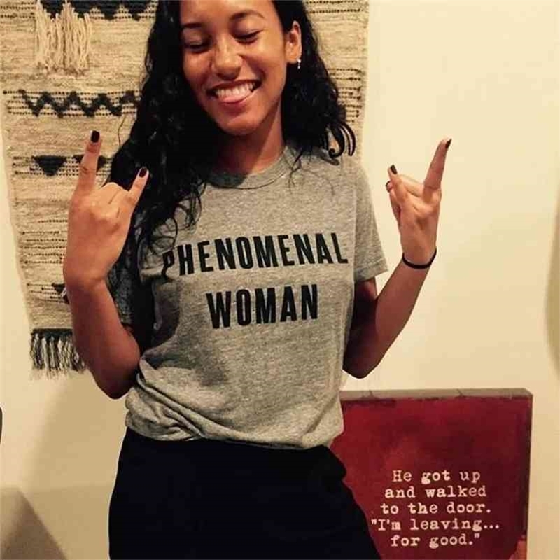 Harajuku Phenomenal Woman Feminism Slogan T-Shirt Women Casual Short Sleeves Grey Tee 210518, Gray
Harajuku Phenomenal Woman Feminism Slogan T-Shirt Women Casual Short Sleeves Grey Tee 210518, Gray