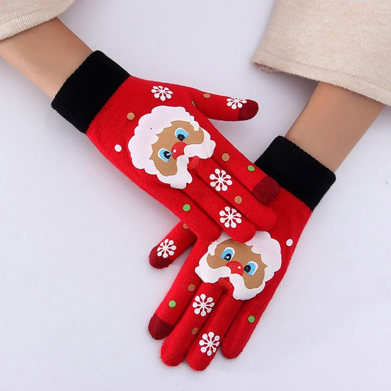 Five Fingers Gloves Winter Women Cashmere Knitted Christmas Cartoon Print Hand Warmer Thicken Lining Full Fingered Mittens Skiing, Blue;gray
Five Fingers Gloves Winter Women Cashmere Knitted Christmas Cartoon Print Hand Warmer Thicken Lining Full Fingered Mittens Skiing, Blue;gray