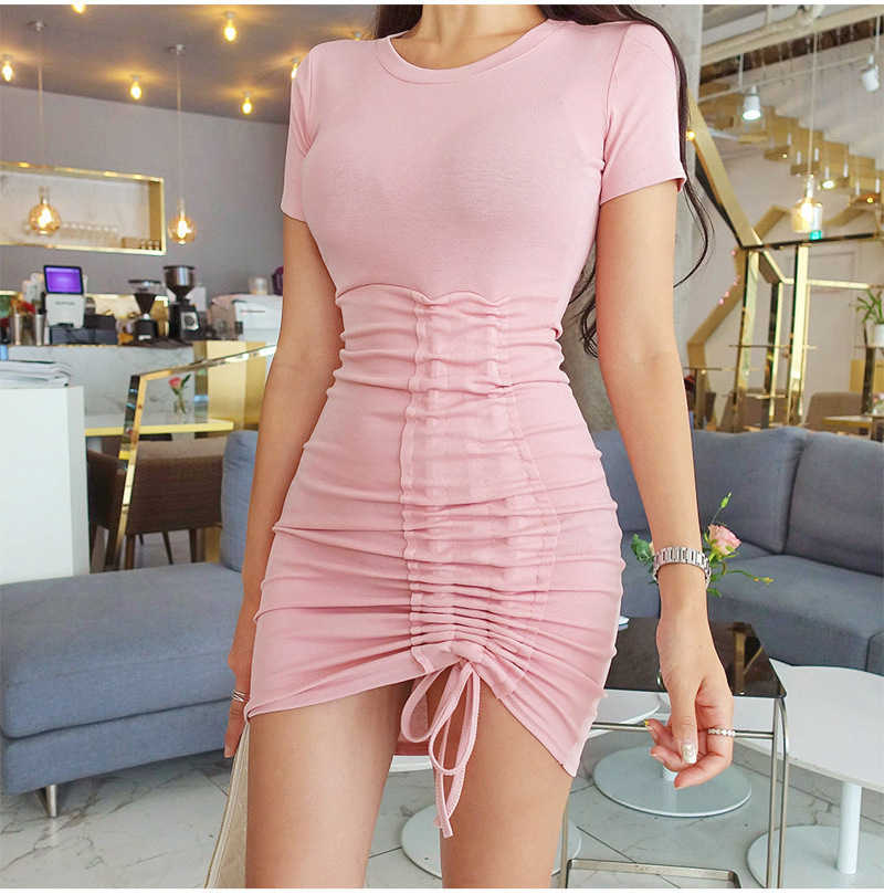 WOMENGAGA Summer Autumn Fold Women's Korean Round Neck Slim Hip Short Sleeve Pink Mini Sexy Dress Drawstring LO9R 210603
WOMENGAGA Summer Autumn Fold Women's Korean Round Neck Slim Hip Short Sleeve Pink Mini Sexy Dress Drawstring LO9R 210603