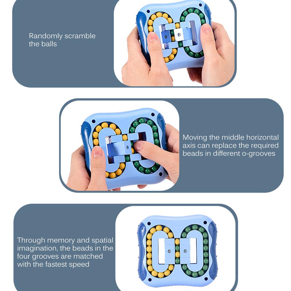 Rotating Magic Bean Fingertip Fidget Handheld Toy for Adults Kids Creative Stress Relief Decompression Portable Educational