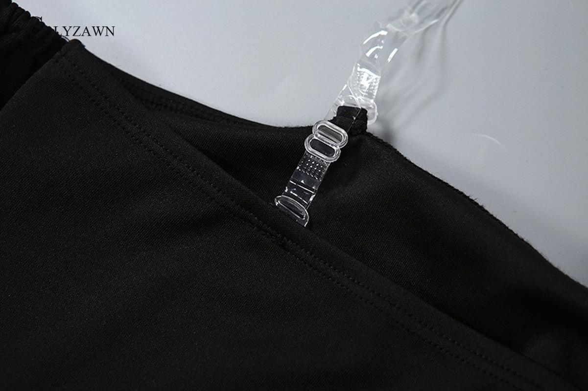 Sexy Off Shoulder Black Long Sleeve Bodycon Dress Female Fall Backless Lantern Short Vestidos Elegant Party Casual Dresses