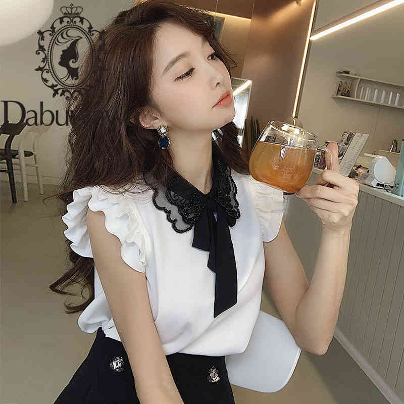 Dabuwawa Exclusive White Bow Neck Blouse Women Sleeveless Ruffle Shoulder Loose Shirts Tops Office Ladies Summer DO1BST013 210520
Dabuwawa Exclusive White Bow Neck Blouse Women Sleeveless Ruffle Shoulder Loose Shirts Tops Office Ladies Summer DO1BST013 210520