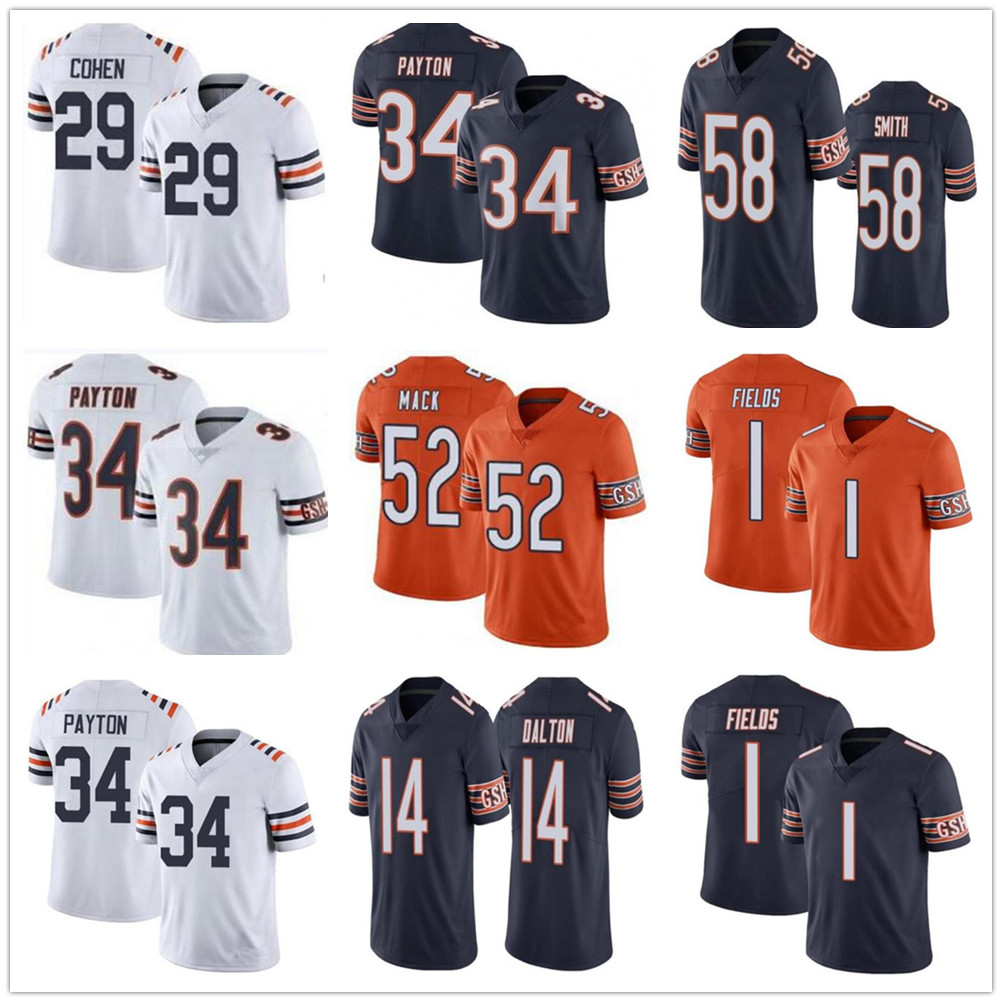 Mens Women Football Jersey Youth 1 Justin Fields 52 Khalil Mack 34 Walter Payton 14 Andy Dalton Stitched Jerseys, As shown in illustration
Mens Women Football Jersey Youth 1 Justin Fields 52 Khalil Mack 34 Walter Payton 14 Andy Dalton Stitched Jerseys, As shown in illustration