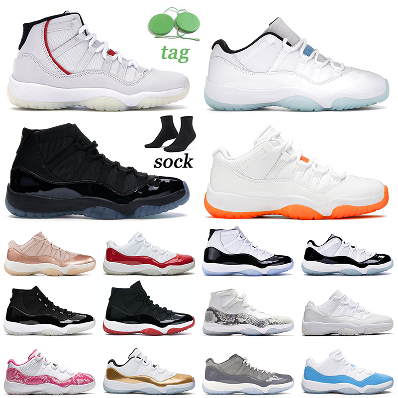 2021 Top Fashion Basketball Shoes Jumpman 11 11s XI Mens Women Platinum Tint Low Legend Blue Gamma Citrus Pink Snakeskin Space Jam Bred High Trainers Sneakers Eur 36-47, A59 40-47.jpg
