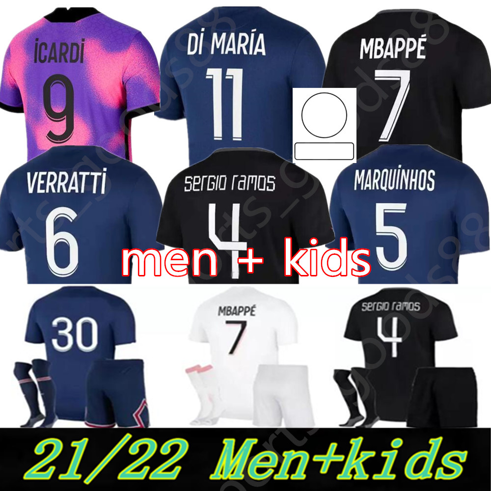 2021 2022 MBAPPE Soccer Jerseys home away KEAN SERGIO RAMOS 21 22 3rd 4th Maillots de football shirt VERRATTI Jersey men kids kit uniforms psgs enfants maillot foot, Colour 4
2021 2022 MBAPPE Soccer Jerseys home away KEAN SERGIO RAMOS 21 22 3rd 4th Maillots de football shirt VERRATTI Jersey men kids kit uniforms psgs enfants maillot foot, Colour 4
