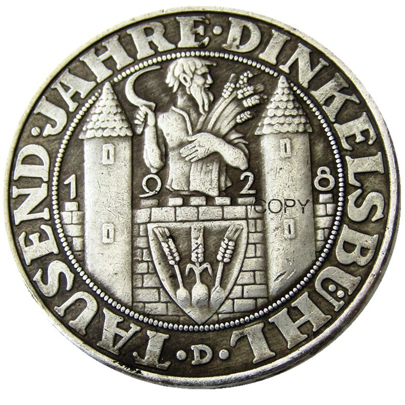 DE(14)RARE GERMANY WEIMAR REPUBLIC 1928D 3 REICHSMARK Craft Silver Plated Copy Coin Brass Ornaments home decoration accessories
DE(14)RARE GERMANY WEIMAR REPUBLIC 1928D 3 REICHSMARK Craft Silver Plated Copy Coin Brass Ornaments home decoration accessories