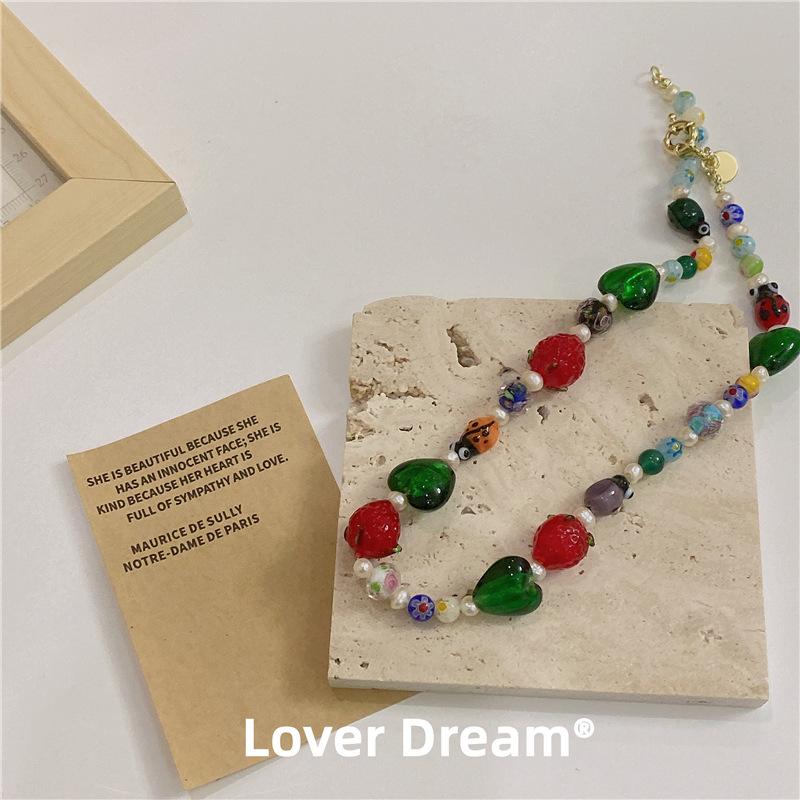 Chokers AOMU Retro Cute Colorful Glass Love Fruit Insect Beaded Clavicle Chain Smooth Irregular Geometric Short Necklace For Women Gifts
Chokers AOMU Retro Cute Colorful Glass Love Fruit Insect Beaded Clavicle Chain Smooth Irregular Geometric Short Necklace For Women Gifts