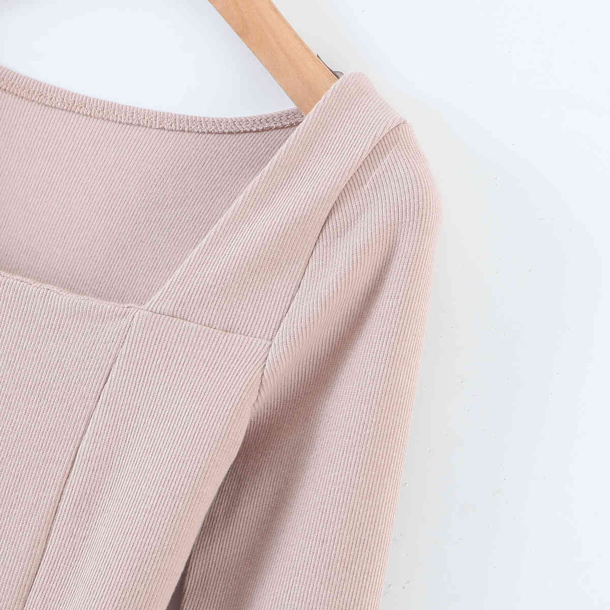 Sexy Side Slit bodycon Mini Dress Retro Women Square Collar Stretch Split Long Sleeve Dresses 210429