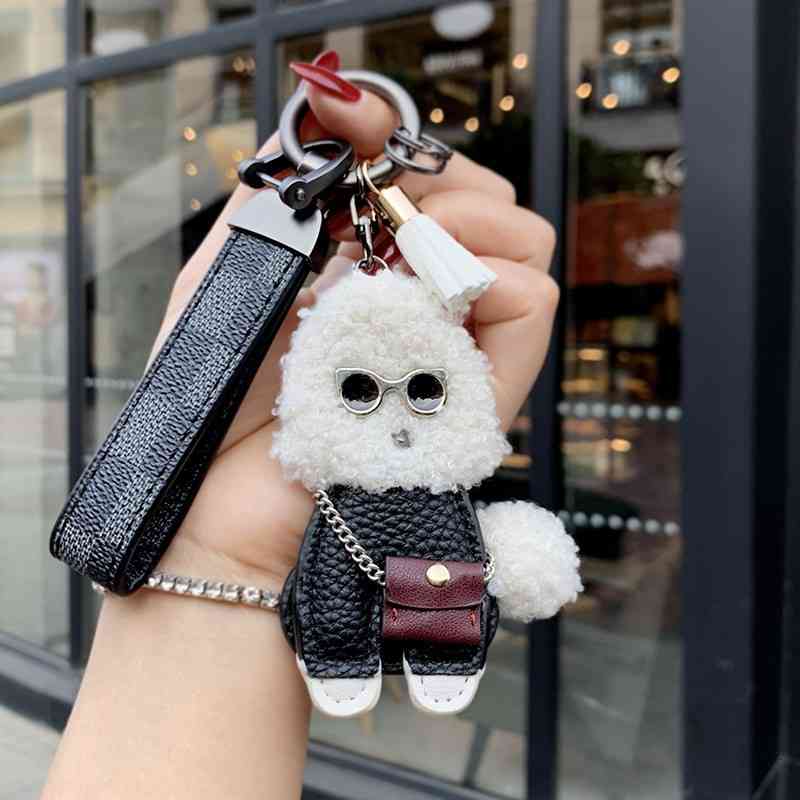 Yaoskou Keychain Female Simple Atmosphere High-end Men's Car to Lovely Electric Women Exquisite