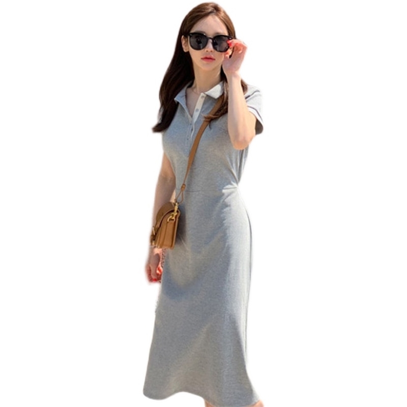 shirt dress korean ladies Summer Knit gray short Sleeve cabaret Sexy party maxi Dresses for women 210602
shirt dress korean ladies Summer Knit gray short Sleeve cabaret Sexy party maxi Dresses for women 210602