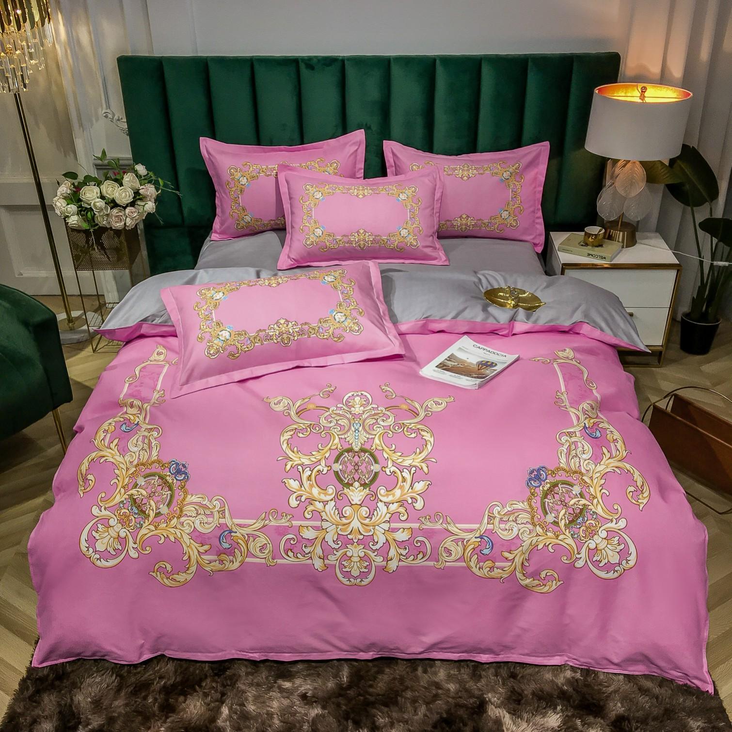 Pink Designer Bedding Sets Duvet Cover Printed Gong Cotton Queen Size 4 Pcs Set Bed Comforters Set, Same as pic
Pink Designer Bedding Sets Duvet Cover Printed Gong Cotton Queen Size 4 Pcs Set Bed Comforters Set, Same as pic