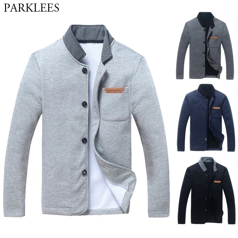 Stand Collar Men Designer Jacket Patchwork Plus Velvet Men Coat Spring Autumn Casual Solid Mens Baseball Jacket Chaquetas Hombre 210524, Black
Stand Collar Men Designer Jacket Patchwork Plus Velvet Men Coat Spring Autumn Casual Solid Mens Baseball Jacket Chaquetas Hombre 210524, Black