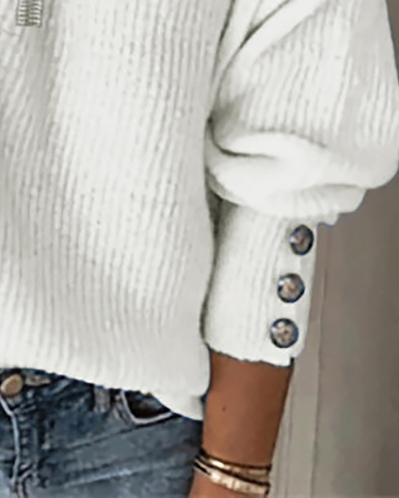 Spring Autumn Women's Plus Size Plain Zipper Top New Femme Elegant Solid V-Neck Lantern Sleeve Casual Blouse Office Lady 210415