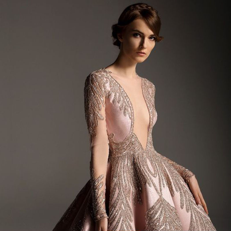 Women Dress Temperament Sequined Party Dresses Long Deep V Neck Sleeve High Waist Ball Gown Plus Size Maxi 210513