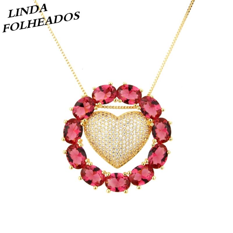 Pendant Necklaces Delicate Hollow Round Heart Gold Copper Cubic Zirconia Bridal Wedding Necklace Jewelry For Women Anniversary 
Pendant Necklaces Delicate Hollow Round Heart Gold Copper Cubic Zirconia Bridal Wedding Necklace Jewelry For Women Anniversary