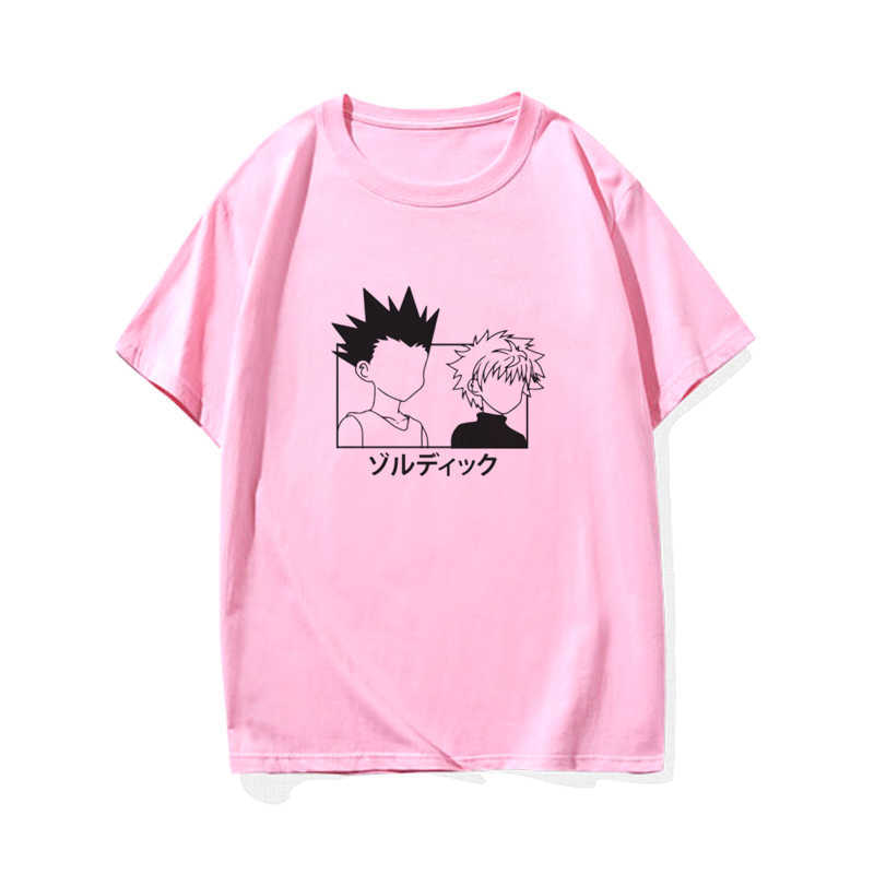 Janpanese Anime Hunter X Hunter T Shirt Men Cotton Summer Graphic Tees Unisex Killua Zoldyck Gon Printed T-shirt Summer Tops X0621