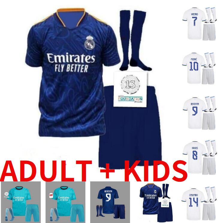 ADULT KIDS KIT 21 22 Real Madrid Soccer Jersey 2021 2022 SERGIO RAMOS HAZARD JOVIC VINICIUS BENZEMA MODRIC Football shirts MAN uniforms
ADULT KIDS KIT 21 22 Real Madrid Soccer Jersey 2021 2022 SERGIO RAMOS HAZARD JOVIC VINICIUS BENZEMA MODRIC Football shirts MAN uniforms