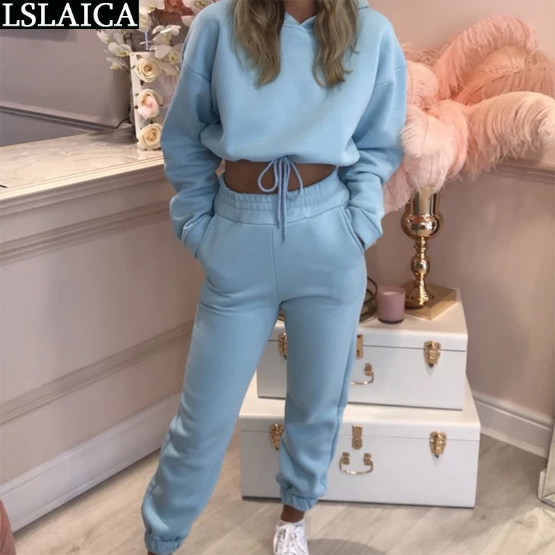 Tracksuit Women Solid Color Knitted Long Sleeve Hoodied Sweatershirt&sport Pants Casual Fashion Lacing Up 2 Piece Set 210520, Sky blue
Tracksuit Women Solid Color Knitted Long Sleeve Hoodied Sweatershirt&sport Pants Casual Fashion Lacing Up 2 Piece Set 210520, Sky blue