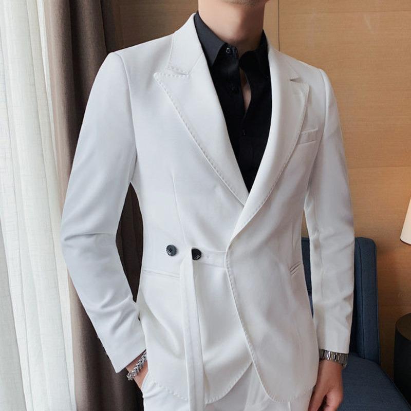 Men's Suits & Blazers British Casual Solid Color Men Blazer Suit Coat Stylish For Outerwear Male Street Black White Jacket, Khaki only jacket
Men's Suits & Blazers British Casual Solid Color Men Blazer Suit Coat Stylish For Outerwear Male Street Black White Jacket, Khaki only jacket