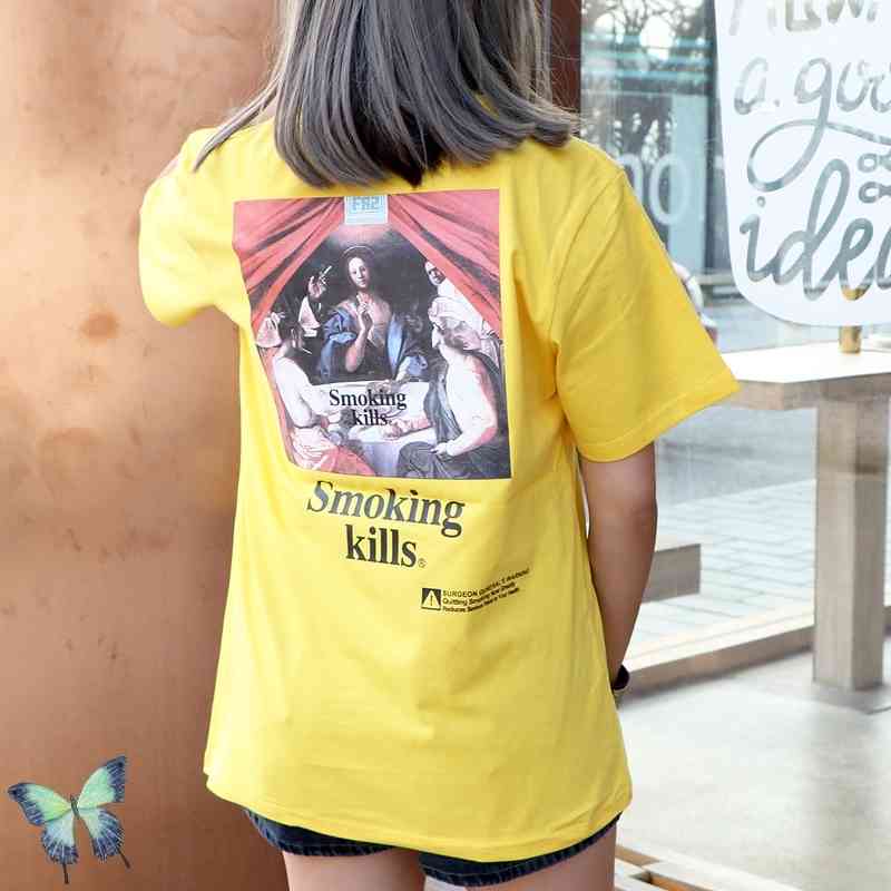 #FR2 Rabbits Two Summer Shirt No Smoking Men Women Fashion Cotton Church Religious Kills -shirts 210420