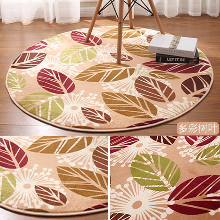 Coral Velvet Round Carpet Bedroom Children Crawling Mat Cute Living Room Full Shop Hanging Basket Rattan Chair Carpets