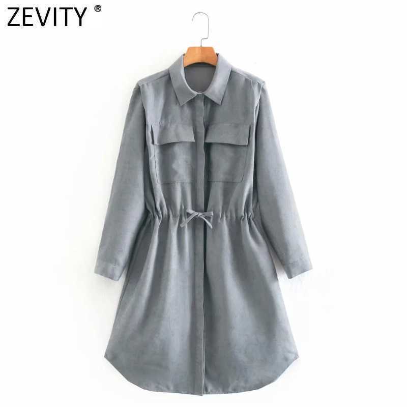 Zevity Women Vintage Turn Down Collar Pockets Decoration Shirt Dress Female Long Sleeve Casual Elastic Waist Vestido DS4989 210603, As pic ds4989ld
Zevity Women Vintage Turn Down Collar Pockets Decoration Shirt Dress Female Long Sleeve Casual Elastic Waist Vestido DS4989 210603, As pic ds4989ld