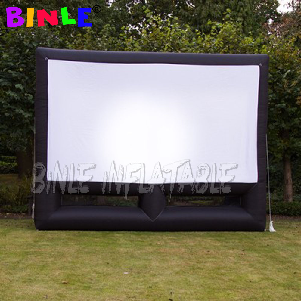 Small Inflatable Projection Movie Screen outdoor mini TV projector air cinema Balloon with airblown for kids home party equipment