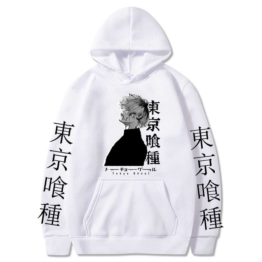 2021 Tokyo Ghoul Anime Cool Kaneki Ken Pullovers Hoodie Unisex Hip Hop Clothing Creativity Hoody Men Spring Cotton Hoodies Tops Y0809