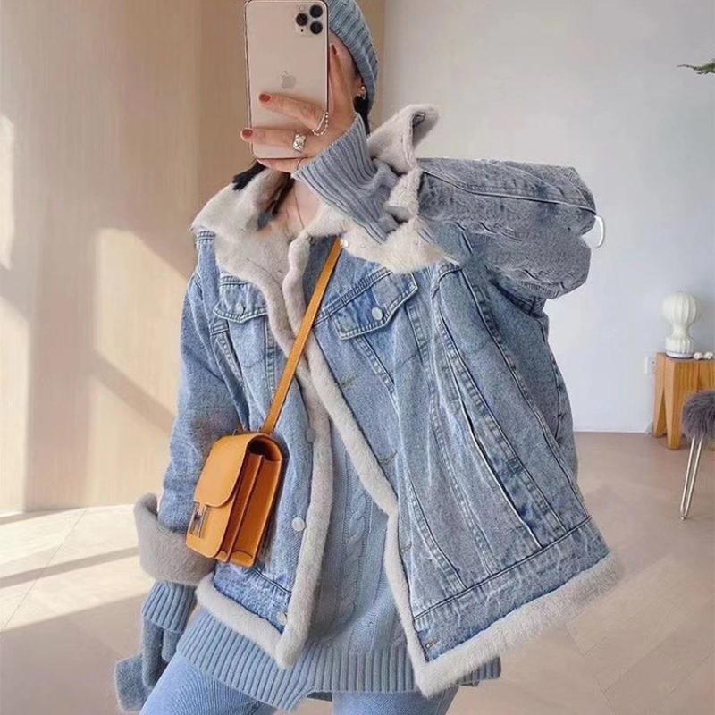 Women's Jackets Light Blue Warm Jeans Black Casual Denim Coats Women Outerwear Winter Wool Liner Thicker, Black;brown
Women's Jackets Light Blue Warm Jeans Black Casual Denim Coats Women Outerwear Winter Wool Liner Thicker, Black;brown