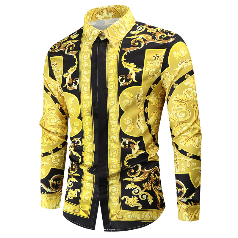 Little yellow dragon pattern men s long-sleeved shirt high quality comfortable fit fashion retro style travel office entertainment, Gray
Little yellow dragon pattern men s long-sleeved shirt high quality comfortable fit fashion retro style travel office entertainment, Gray