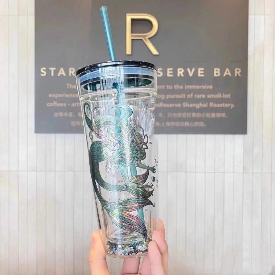 2021 Starbucks Mermaid Mugs Double wall Large Capacity Glass Accompanying Cup with Straw, As show
2021 Starbucks Mermaid Mugs Double wall Large Capacity Glass Accompanying Cup with Straw, As show