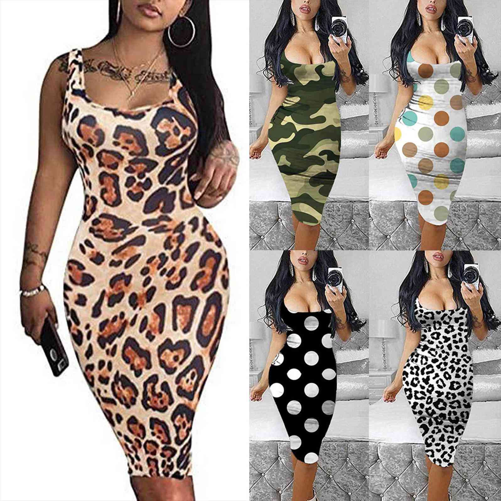 fashion print women dress tank sleeveless basic midi club sundress vestidos de muje, Black;gray
fashion print women dress tank sleeveless basic midi club sundress vestidos de muje, Black;gray