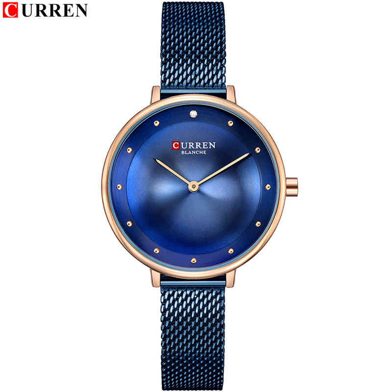 CURREN Top Brand Fashion Ladies Watches Stainless Steel Quartz Watch Women Thin Casual Clock Relogio Feminino 210517, Blue
CURREN Top Brand Fashion Ladies Watches Stainless Steel Quartz Watch Women Thin Casual Clock Relogio Feminino 210517, Blue