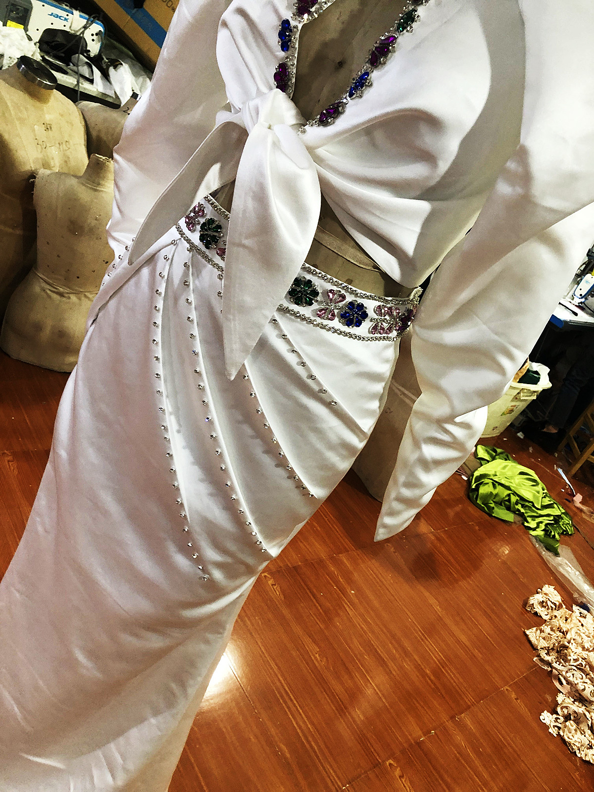 2022 Plus Size Arabic Aso Ebi Two Pieces Luxurious Prom Dresses High Split Sexy Evening Formal Party Second Reception Gowns Dress ZJ253