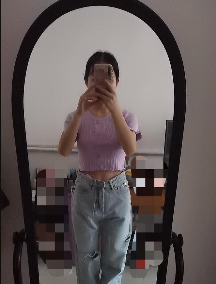 CHIC Korea Sexy Wood ears Buttons O neck Short sleeve Tee Pullover Croptop Women Knitted Tight t shirt Crop Tops Knitwear 210429