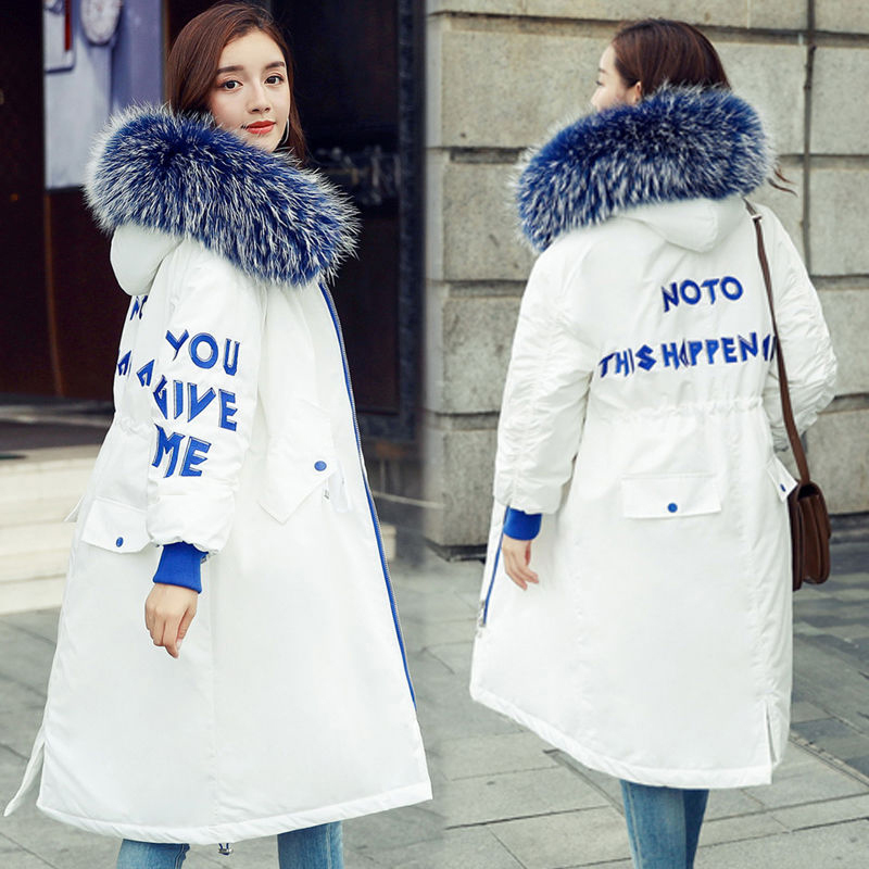 Arrival Korea Fashion Women Winter Jacket Padded Warm Coat Fur Collar Hooded Casual Parkas Thicken Coats D275 210512