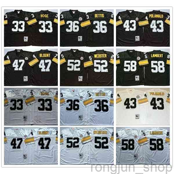 NCAA Vintage Retro Football #43 Troy Polamalu 33 Merril Hoge 36 Jerome Bettis 47 Mel Blount 52 Webster 58 Jack Lambert Stitched Men Jerseys, As picture
NCAA Vintage Retro Football #43 Troy Polamalu 33 Merril Hoge 36 Jerome Bettis 47 Mel Blount 52 Webster 58 Jack Lambert Stitched Men Jerseys, As picture