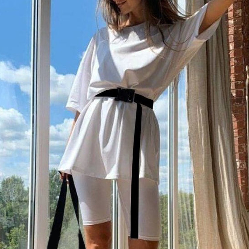 Oversized Biker Shorts Two 2 Pieces Sets Women With Belt Solid Fitness Ladies Suit Summer Streetwear Green Female Tracksuit 210524, Rose red black
Oversized Biker Shorts Two 2 Pieces Sets Women With Belt Solid Fitness Ladies Suit Summer Streetwear Green Female Tracksuit 210524, Rose red black