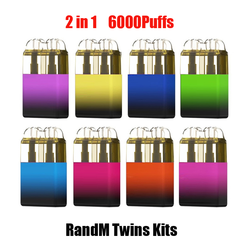 100% Original RandM Twins 2in1 Disposable E-cigarettes Pod Device Kit 6000 Puffs 550mAh Rechargeable Battery 14ml Prefilled Cartridges Box M
100% Original RandM Twins 2in1 Disposable E-cigarettes Pod Device Kit 6000 Puffs 550mAh Rechargeable Battery 14ml Prefilled Cartridges Box M