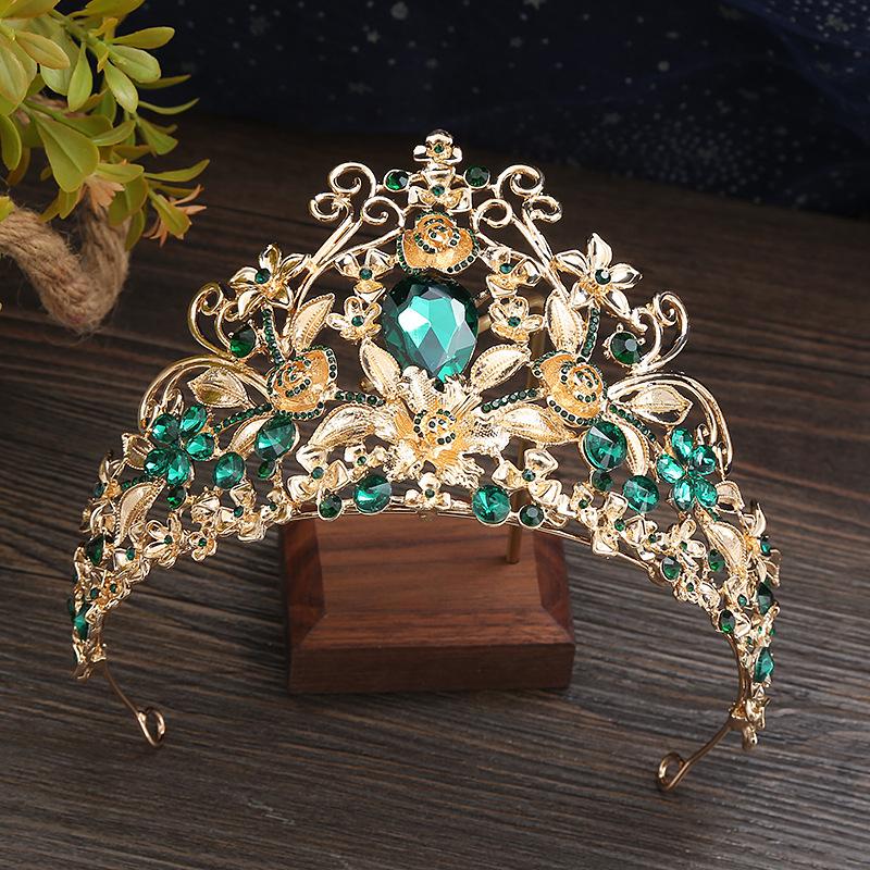 Hair Clips & Barrettes Baroque Green Gold Crystal Bridal Tiaras Rhinestones Party Bride Big Crown Jewelry Women Headpiece Wedding Accessorie, Golden;silver
Hair Clips & Barrettes Baroque Green Gold Crystal Bridal Tiaras Rhinestones Party Bride Big Crown Jewelry Women Headpiece Wedding Accessorie, Golden;silver
