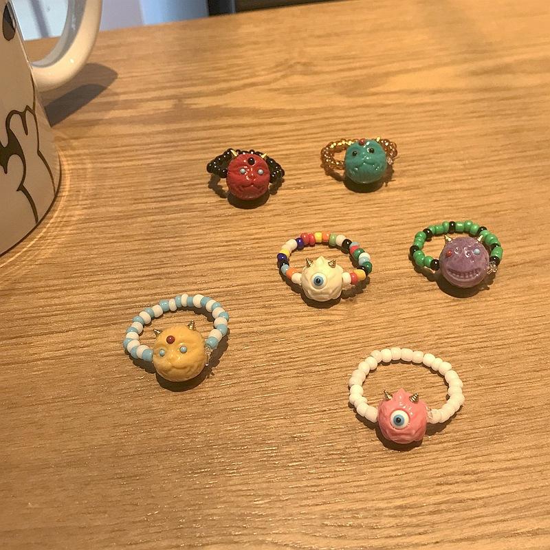 Cluster Rings Ins Cute Colorful Braided Beads Animal Ring Wicked Guardian Pet Women's Fashion Jewelry Gifts Halloween RingCluster
Cluster Rings Ins Cute Colorful Braided Beads Animal Ring Wicked Guardian Pet Women's Fashion Jewelry Gifts Halloween RingCluster