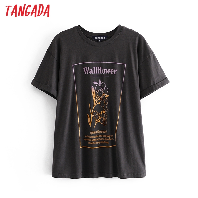 Women Flowers Print Summer T Short Sleeve O Neck Tees Ladies Casual Tee Shirt Street Wear Top 4D9 210416