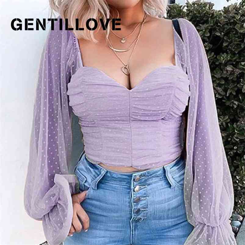 Jocoo Jolee Women Summer Elegant Lace Crop Tops Secy Mesh Sleeve Polka Dot Blouse Casual V Neck Slim Shirt Female Blusas Tunic 210518, As photo
Jocoo Jolee Women Summer Elegant Lace Crop Tops Secy Mesh Sleeve Polka Dot Blouse Casual V Neck Slim Shirt Female Blusas Tunic 210518, As photo