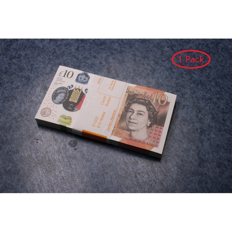 Fake Money Funny Toy Realistic UK POUNDS Copy GBP BRITISH ENGLISH BANK 100 10 NOTES Perfect for Movies Films Advertising Social Media от DHgate WW