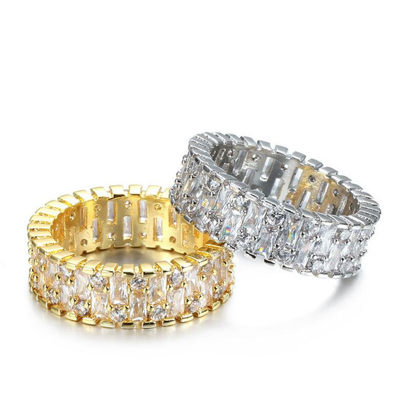 Princess Cut Eternity Ring: Sparkg Topaz Color Cubic Zirconia Wedding Band