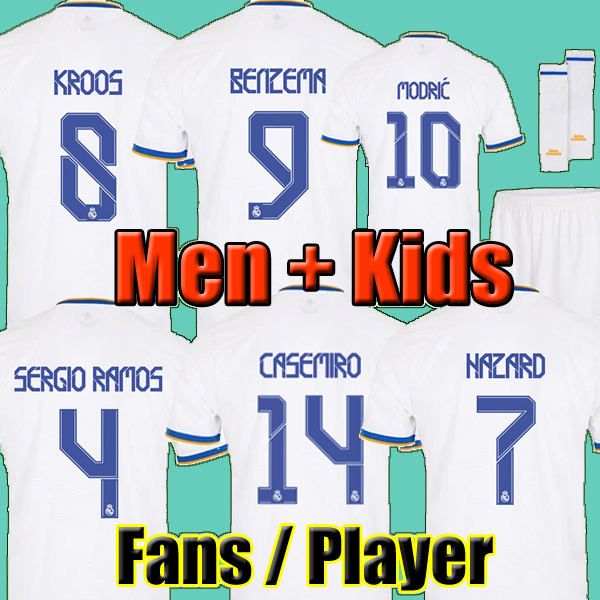Player version REAL MADRID 2021 2022 jerseys soccer football shirt HAZARD SERGIO RAMOS BENZEMA VALVERDE KROOS MODRIC MARCELO camiseta FEMALE men + kids kit, Fans home-ucl
Player version REAL MADRID 2021 2022 jerseys soccer football shirt HAZARD SERGIO RAMOS BENZEMA VALVERDE KROOS MODRIC MARCELO camiseta FEMALE men + kids kit, Fans home-ucl