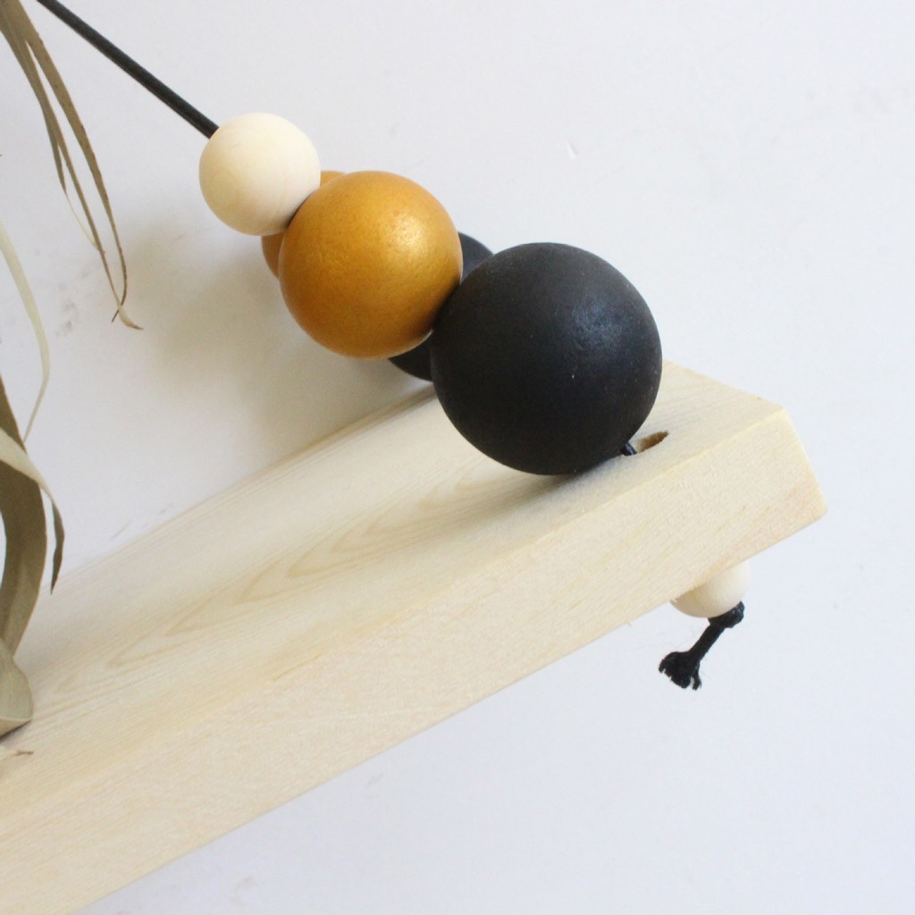 Nordic ins black cotton rope rack word divisor wall decoration paulownia with retro clamboard wood accounts mild decoration