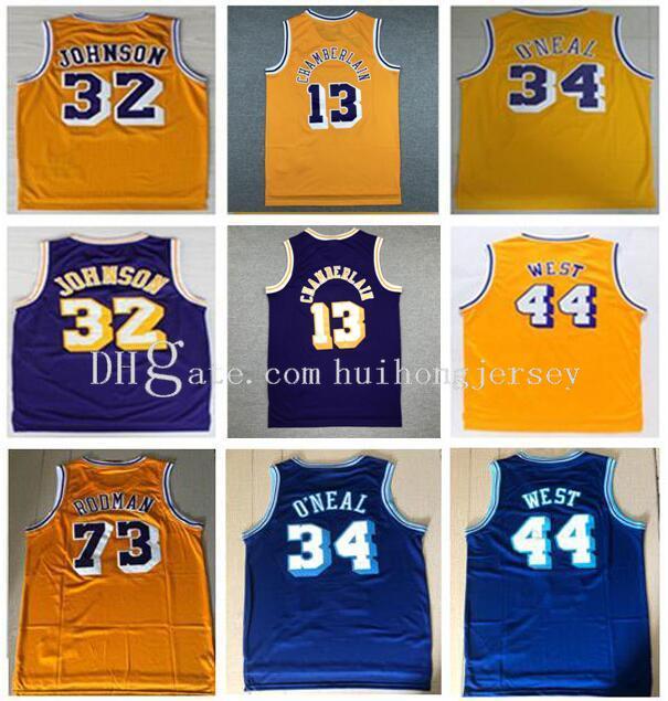 Mens Sports Vintage 73# Rodman Shaquille #34 O Neal Jersey #32 Johnson Jersey Purple Yellow 13# Wilt Chamberlain Jerry 44# West Jerseys Shirt, Black
Mens Sports Vintage 73# Rodman Shaquille #34 O Neal Jersey #32 Johnson Jersey Purple Yellow 13# Wilt Chamberlain Jerry 44# West Jerseys Shirt, Black