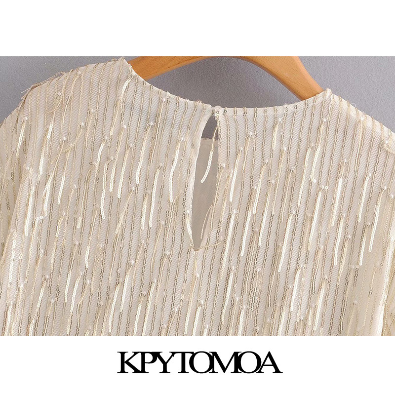 Women Chic Fashion Sequins Tassel Mini Dress O Neck Short Sleeve Female Dresses Vestidos Mujer 210420