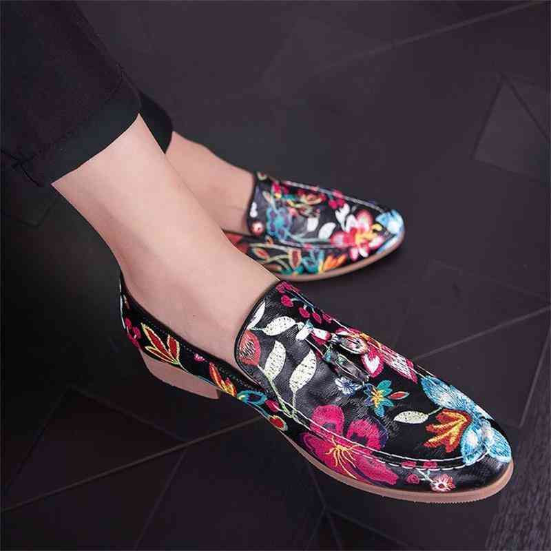 Dress Shoes Style PU Floral Print Low Heel Platform Comfortable Casual Fashion Trend Handmade Solid Color Men's XM285 8V0N, Black
Dress Shoes Style PU Floral Print Low Heel Platform Comfortable Casual Fashion Trend Handmade Solid Color Men's XM285 8V0N, Black